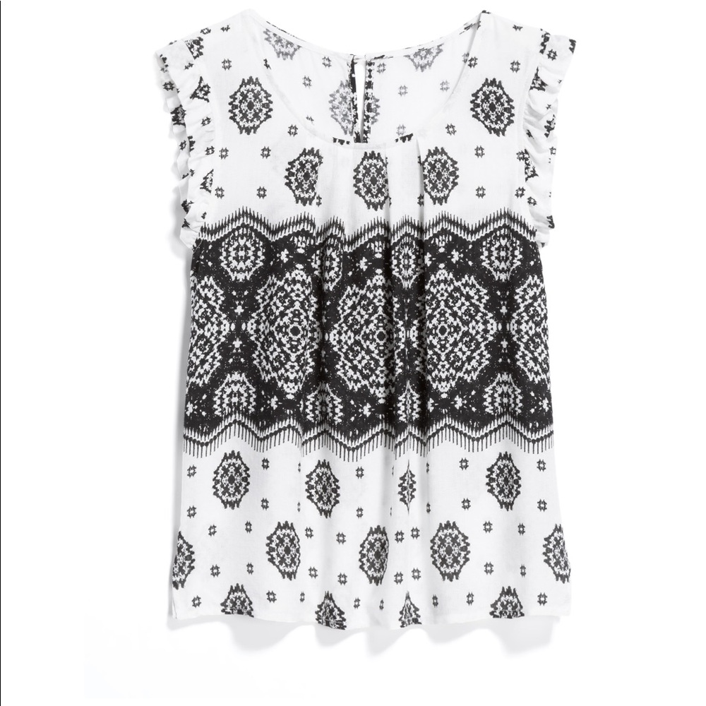 Alice Blue Flutter Sleeve Blouse